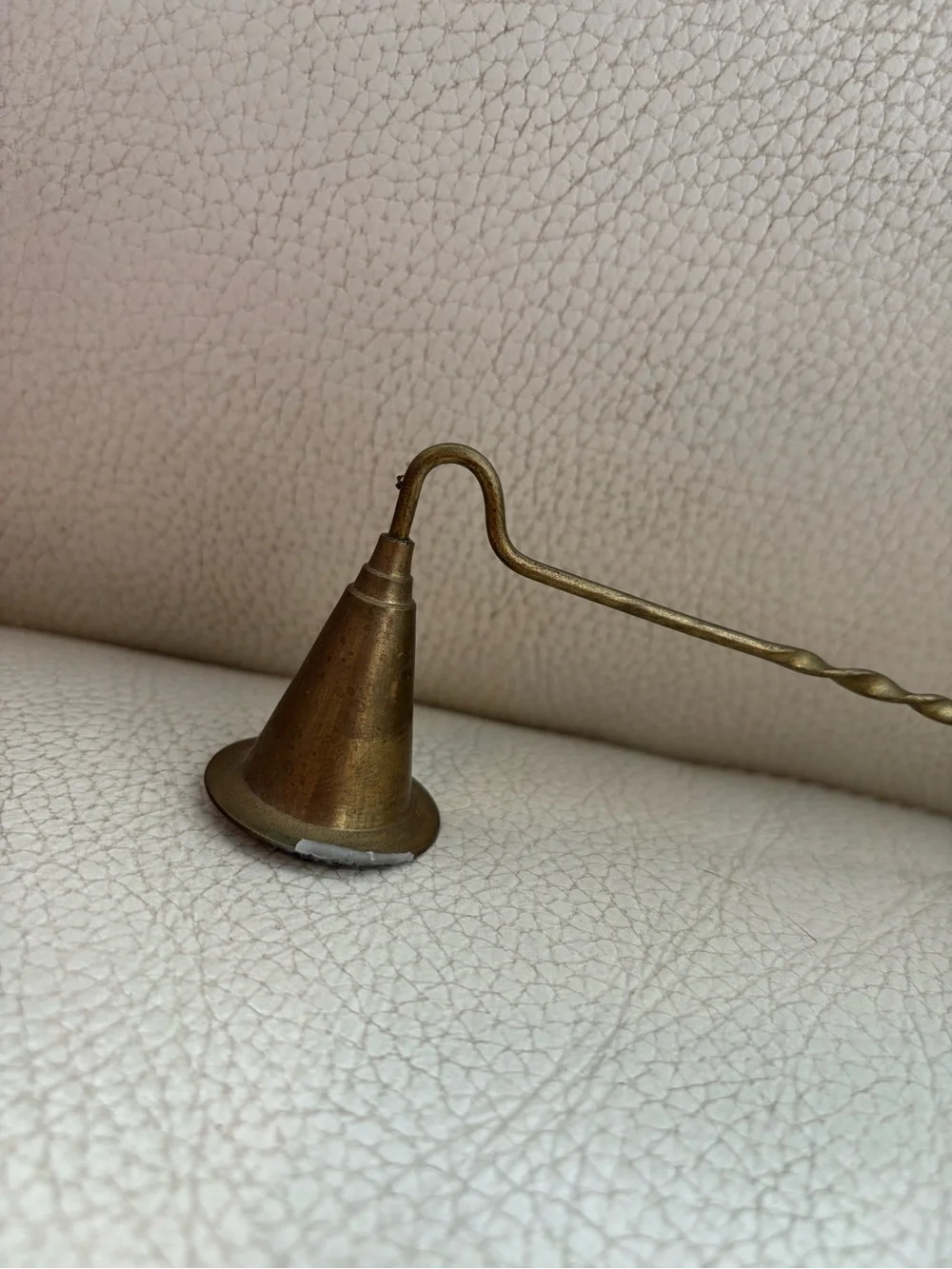 Brass Candle Snuffer with Twisted Handle